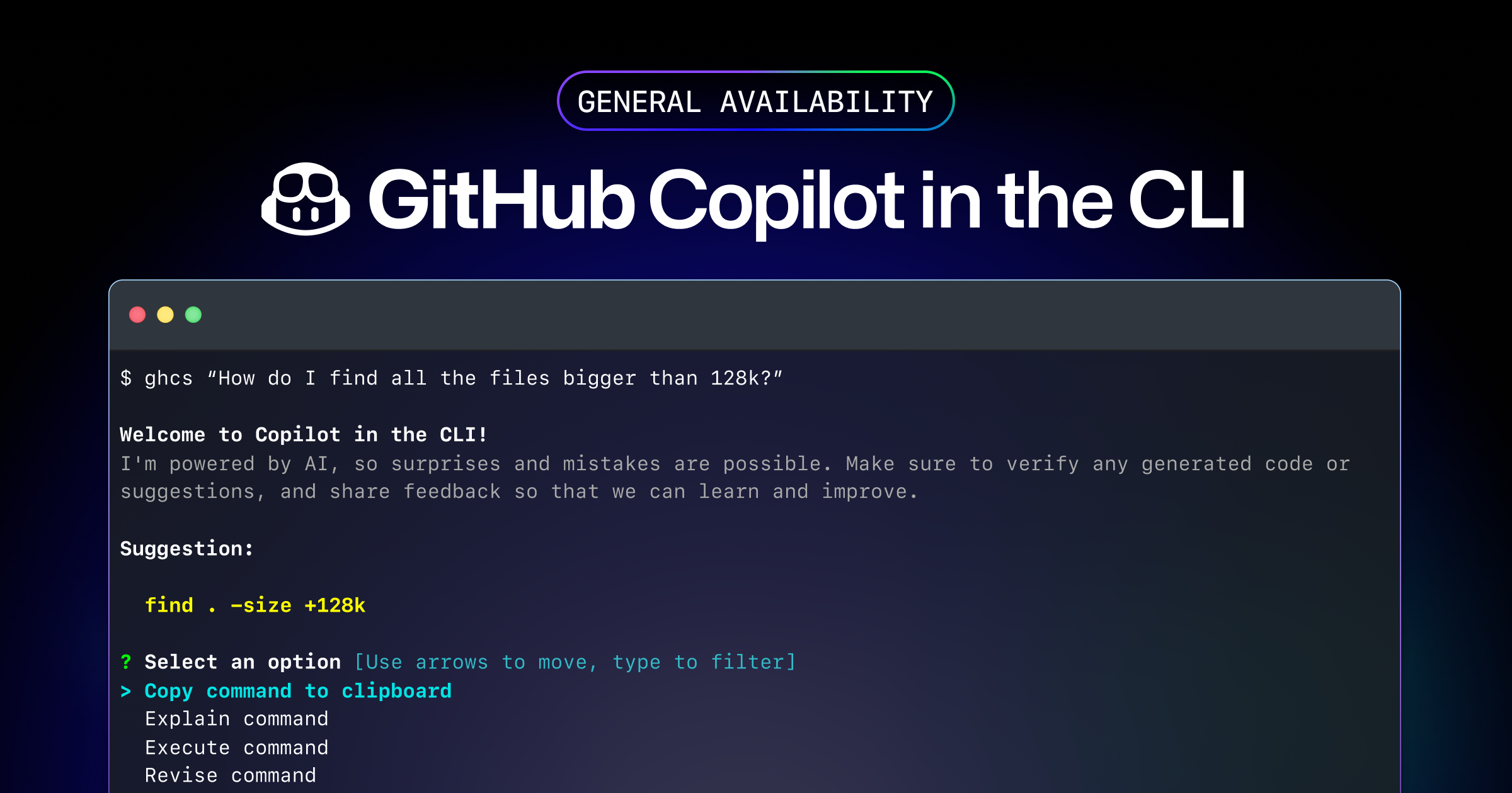 GitHub copilot CLI